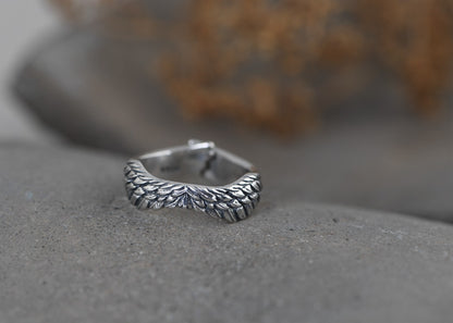 Guardian Angel Wings Ring 925 Silver Ring