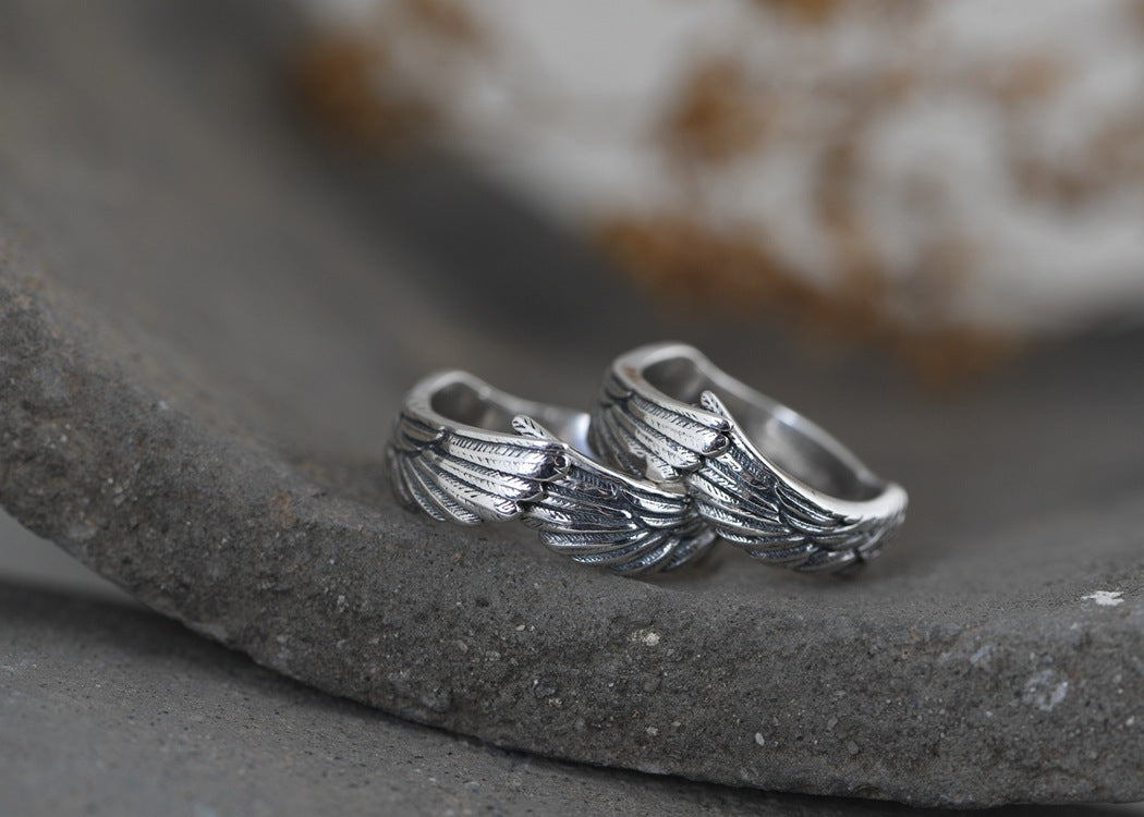 Guardian Angel Wings Ring 925 Silver Ring