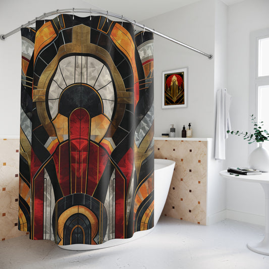 Vintage Art Deco Shower Curtain Bathroom Decor