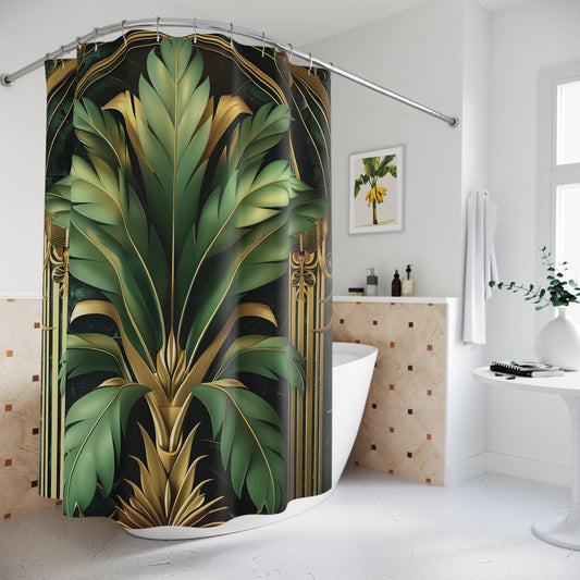 Tropical Palm Tree Bathtub Shower Curtain, Home Decor