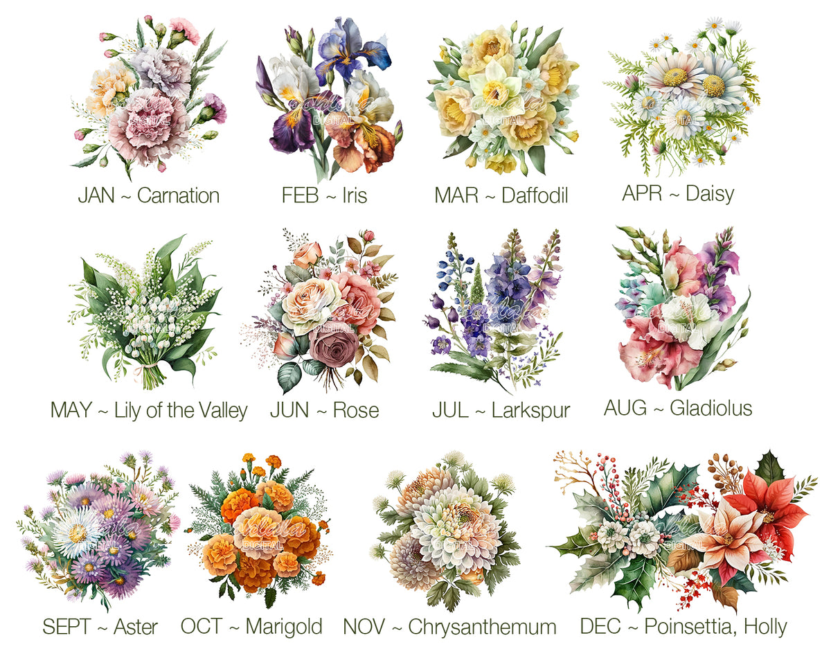 Birth Month Flowers Bouquets – XY ELEMENT
