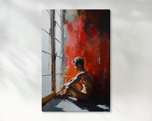 Male Portrait Impressionistic Painting - Canvas Wall Art