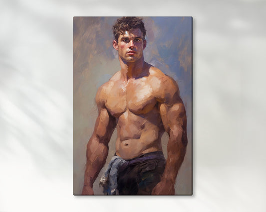 Male Portrait, Male Art, Gay Art - Canvas Wall Art