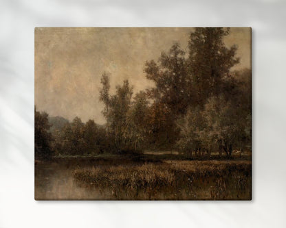 Vintage Autumn Landscape Moody – 5:4 Ratio Canvas Wall Art