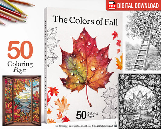 The Colors Of Fall: Whimsical Coloring Book, Autumn Landscapes, Coloring Pages PDF