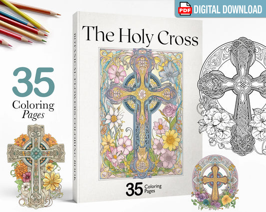 Christian Coloring Book, Religious Coloring Page, Celtic Cross Coloring Pages PDF