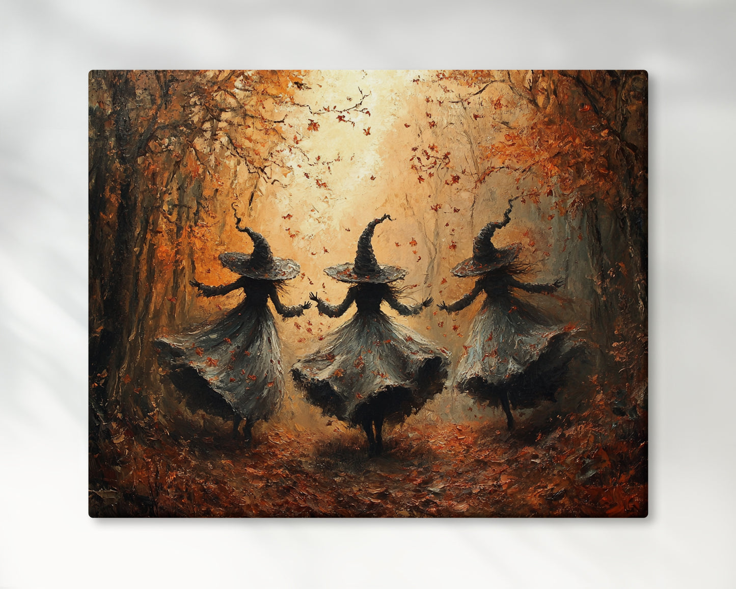 Witches in Fall Woodland – 5:4 Ratio Canvas Wall Art