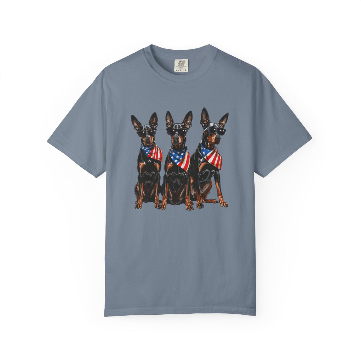 Patriotic Doberman Crew Graphic Tee