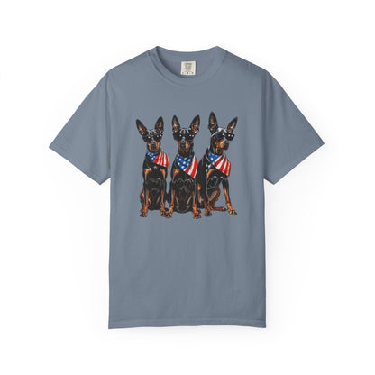 Patriotic Doberman Crew Graphic Tee