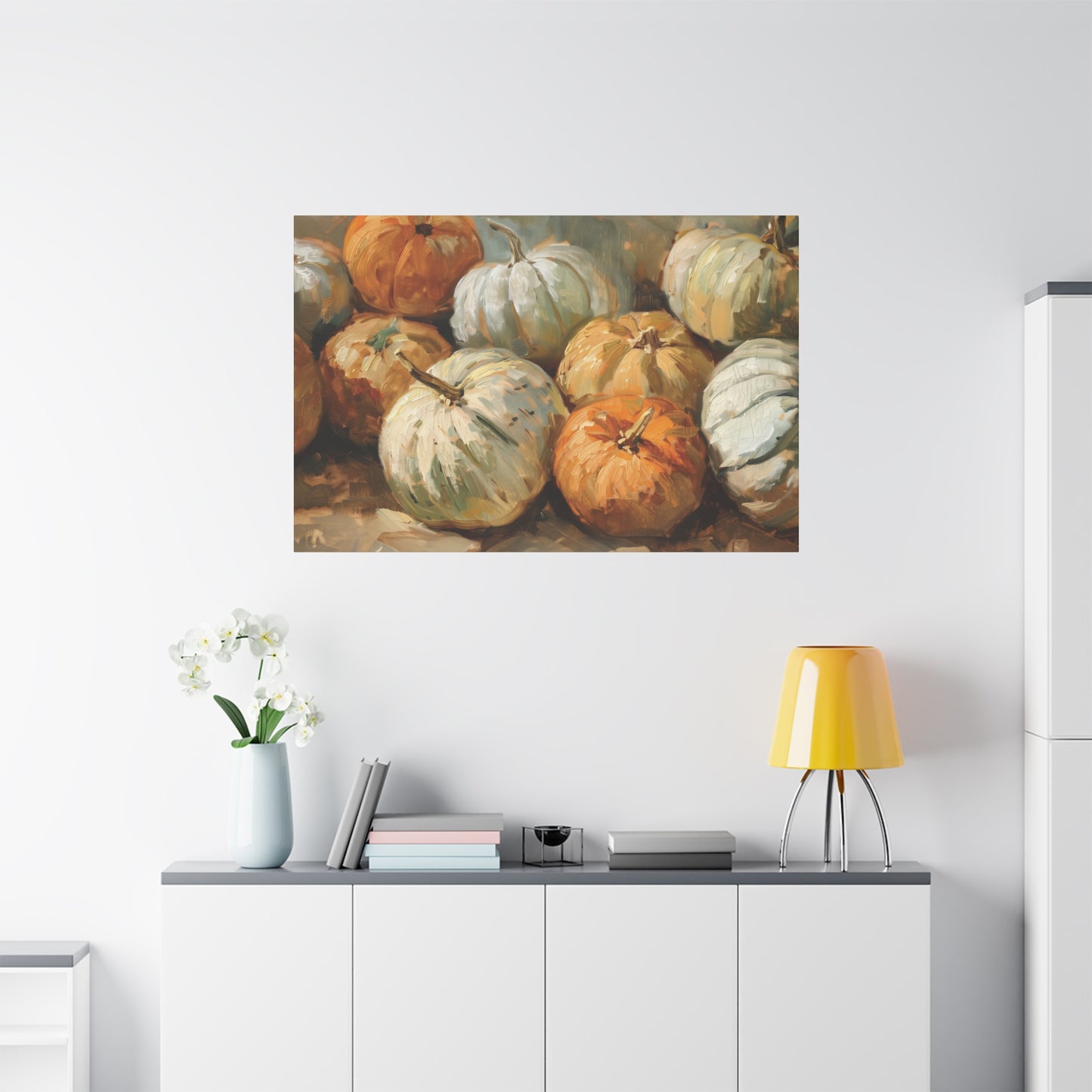 Autumn Pumpkins Oil Painting – Canvas Wall Art