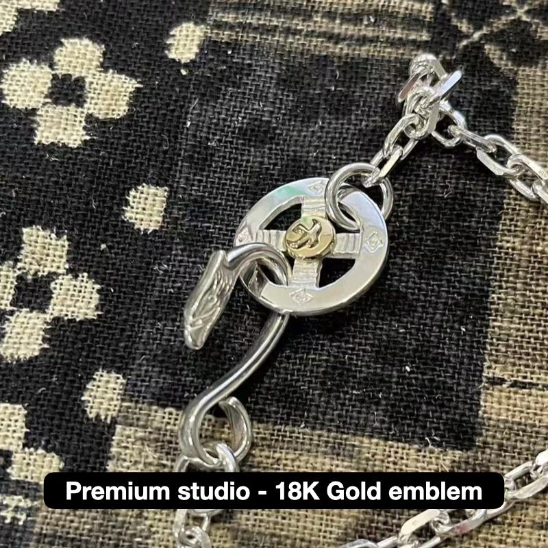 Custom Reserved - Eagle Hook Cross Wheel Clasp Cornered Chain Set