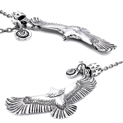 Spared Eagle Pendant Setup Necklace