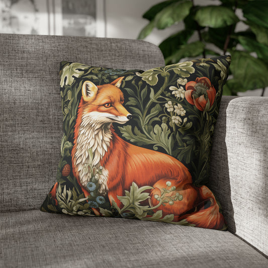 William Morris Inspired Enchanted Fox Pillow and Case