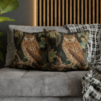 Enchanted Woodland Owl Pillow William Morris Inspired