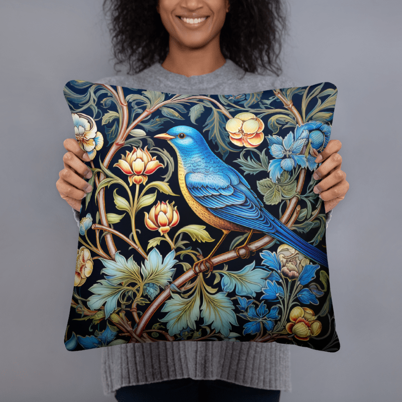 Blue Bird in Forest Digital Art Download