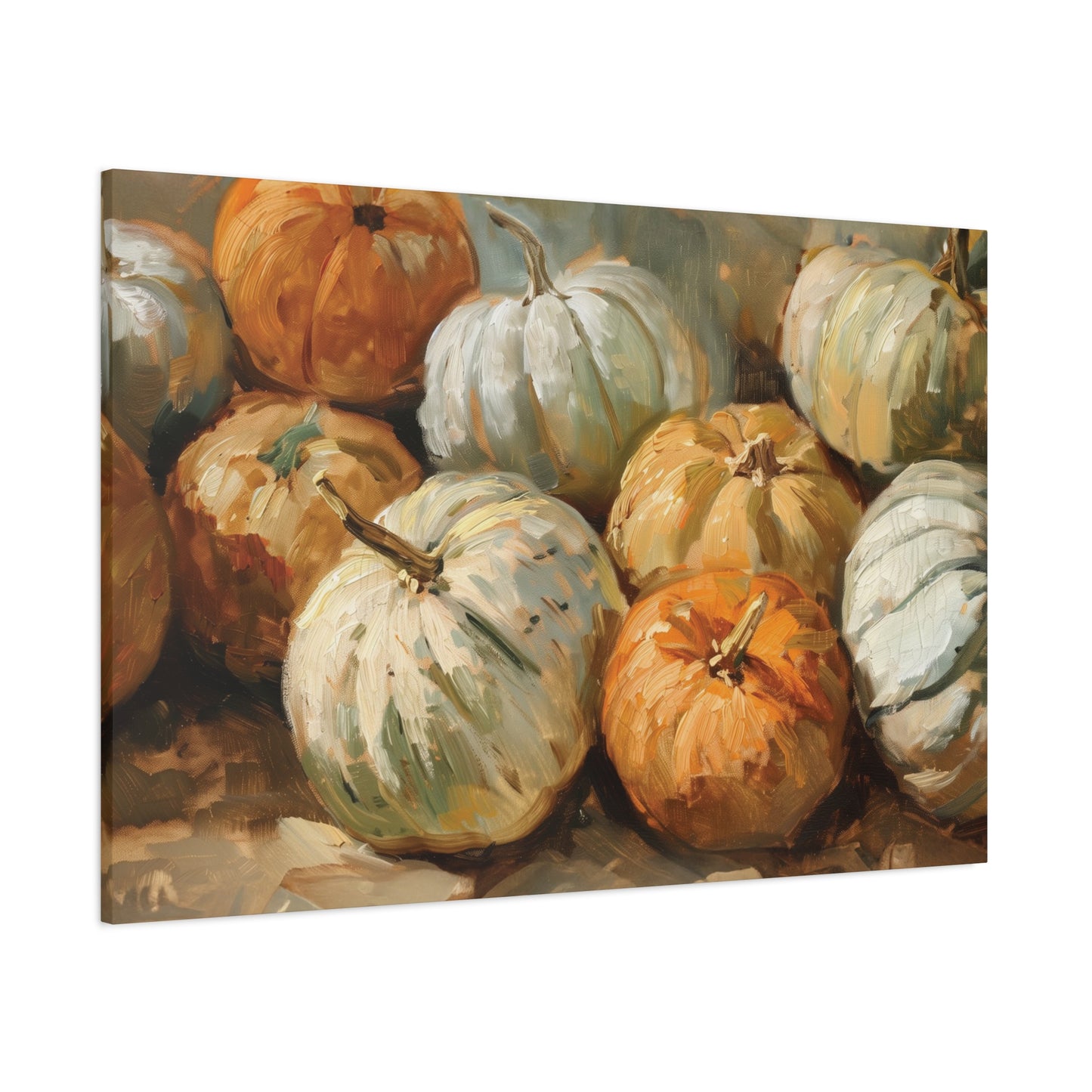 Autumn Pumpkins Oil Painting – Canvas Wall Art