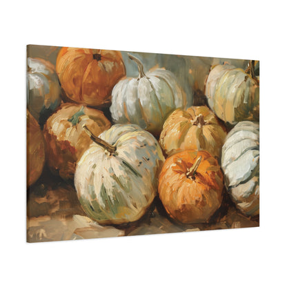 Autumn Pumpkins Oil Painting – Canvas Wall Art