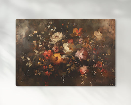 Autumn Flowers Abstract – Canvas Print