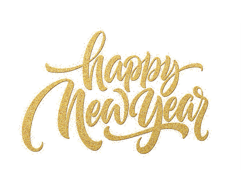 Happy New Year-Lettering Greeting Inscription