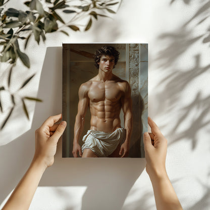 Ethereal Adonis Illustration, Male Portrait | Digital Download