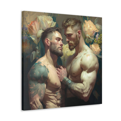 Gay Couple Wall Art | Matte Canvas Stretched 1.25"