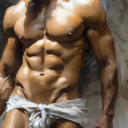 Muscle Man Nude Figure Angel Wings Gay Art Download