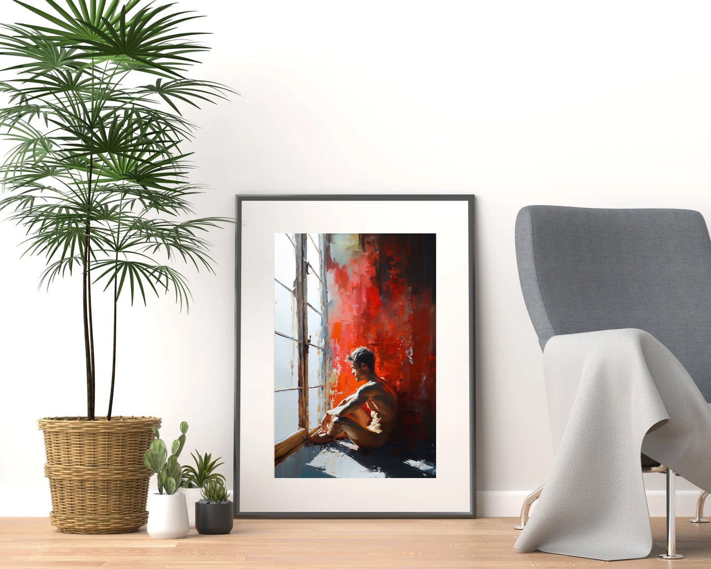 Male Portrait Impressionistic Painting - Canvas Wall Art