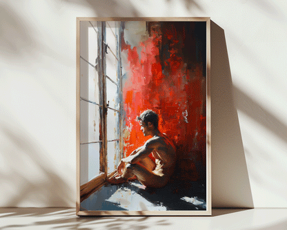 Male Portrait Impressionistic Painting - Canvas Wall Art