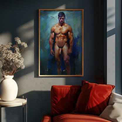 Impressionistic Painting, Male Fine Art, Man Portrait Art Print Download