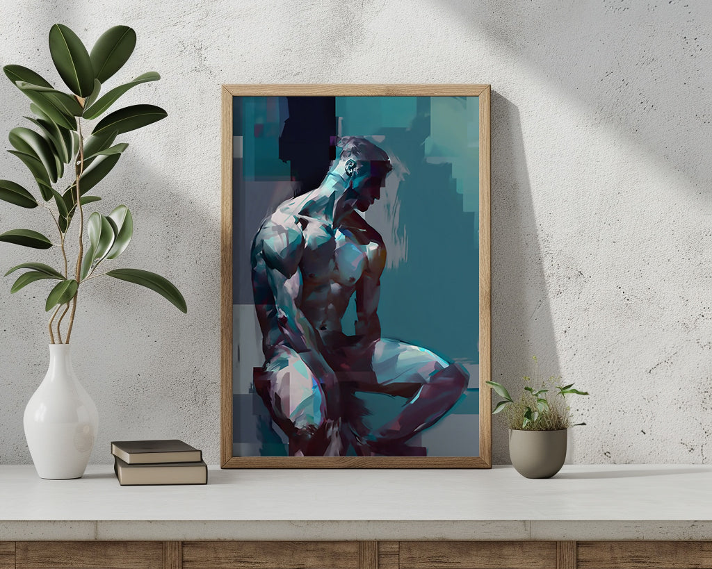Impressionistic Painting, Gay art, Male painting, Male Portrait Art Download