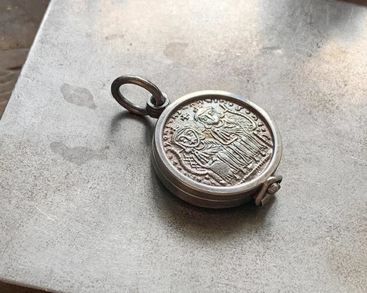 Tree Of Life Coin Locket Pendant  Ancient Greek Coin Pendant