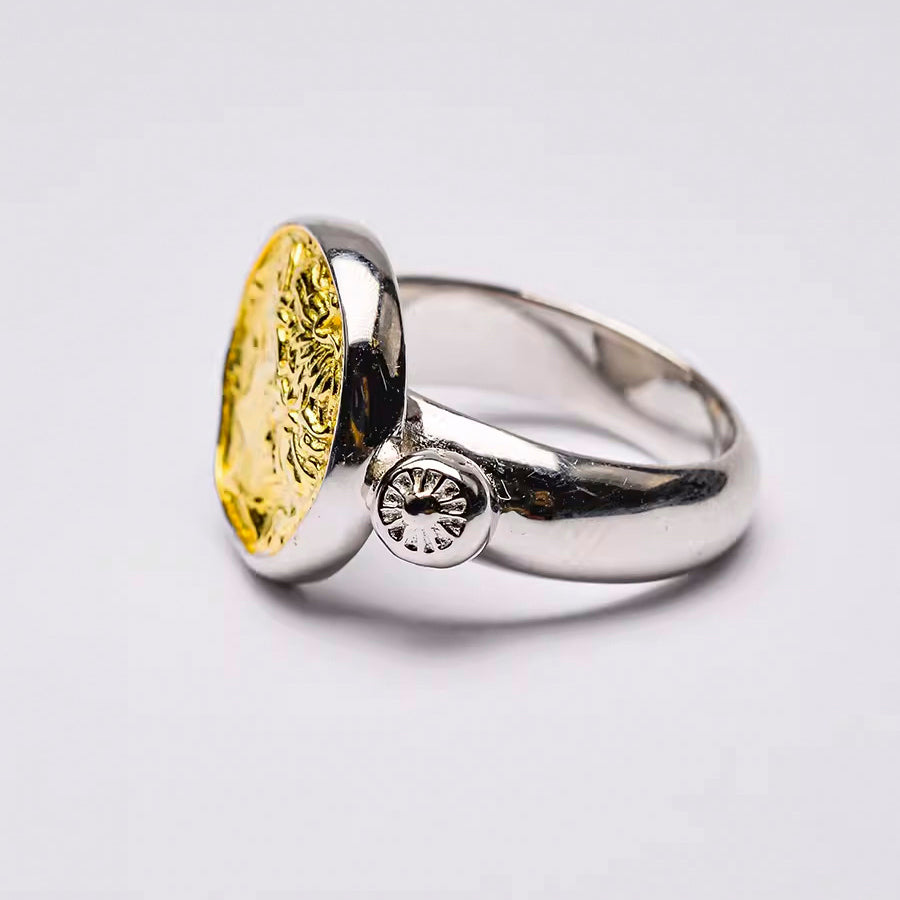 Greek Mythology Goddess Arethusa Coin Ring