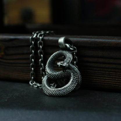 Python Snake Roaring Pendant Necklace