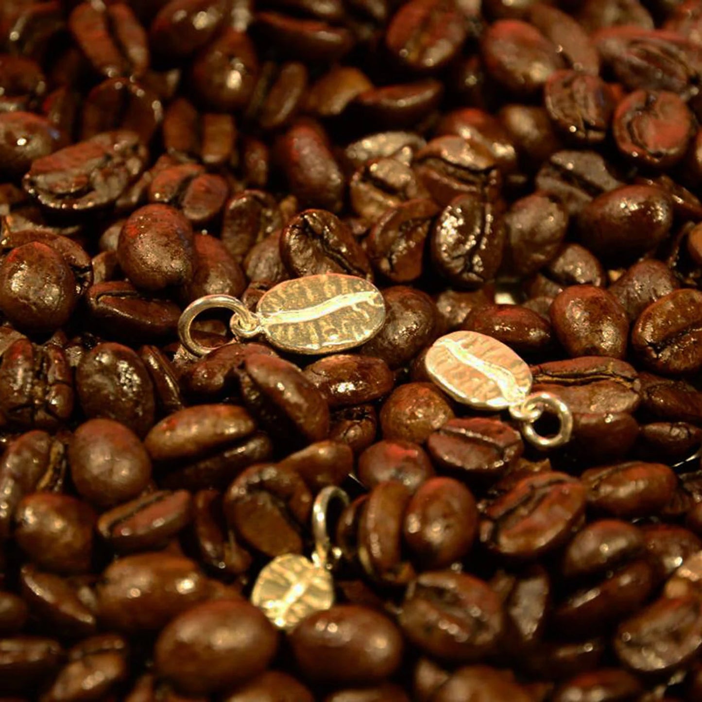 Silver Coffee Bean Pendant
