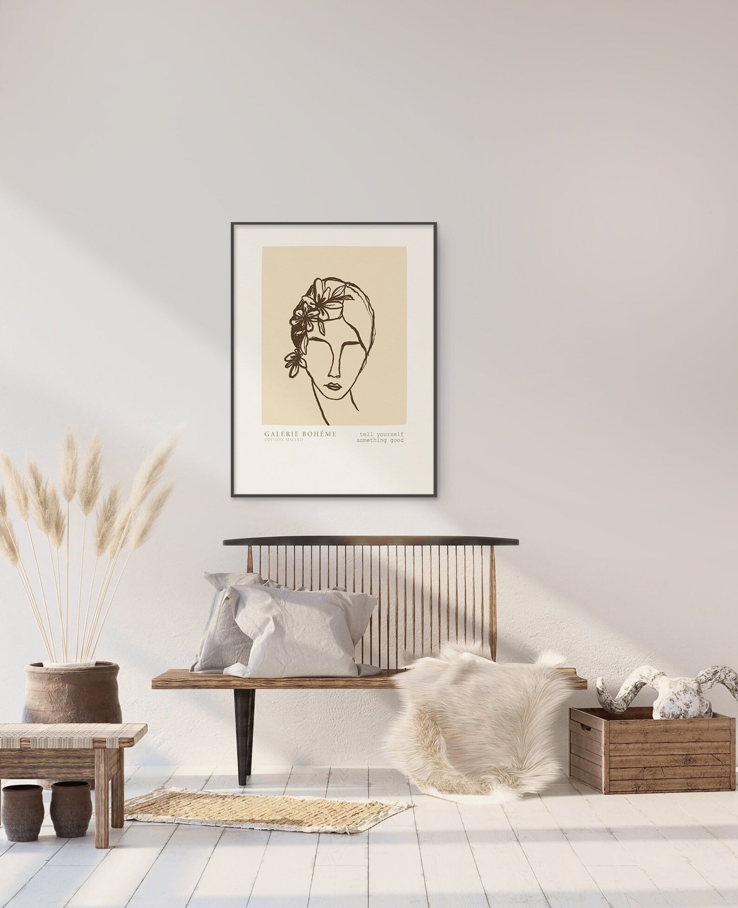 Tell yourself something good, neutral farmhouse wall art pencil sketch, figure drawing print, figure sketch art print, home decor, Matisse
