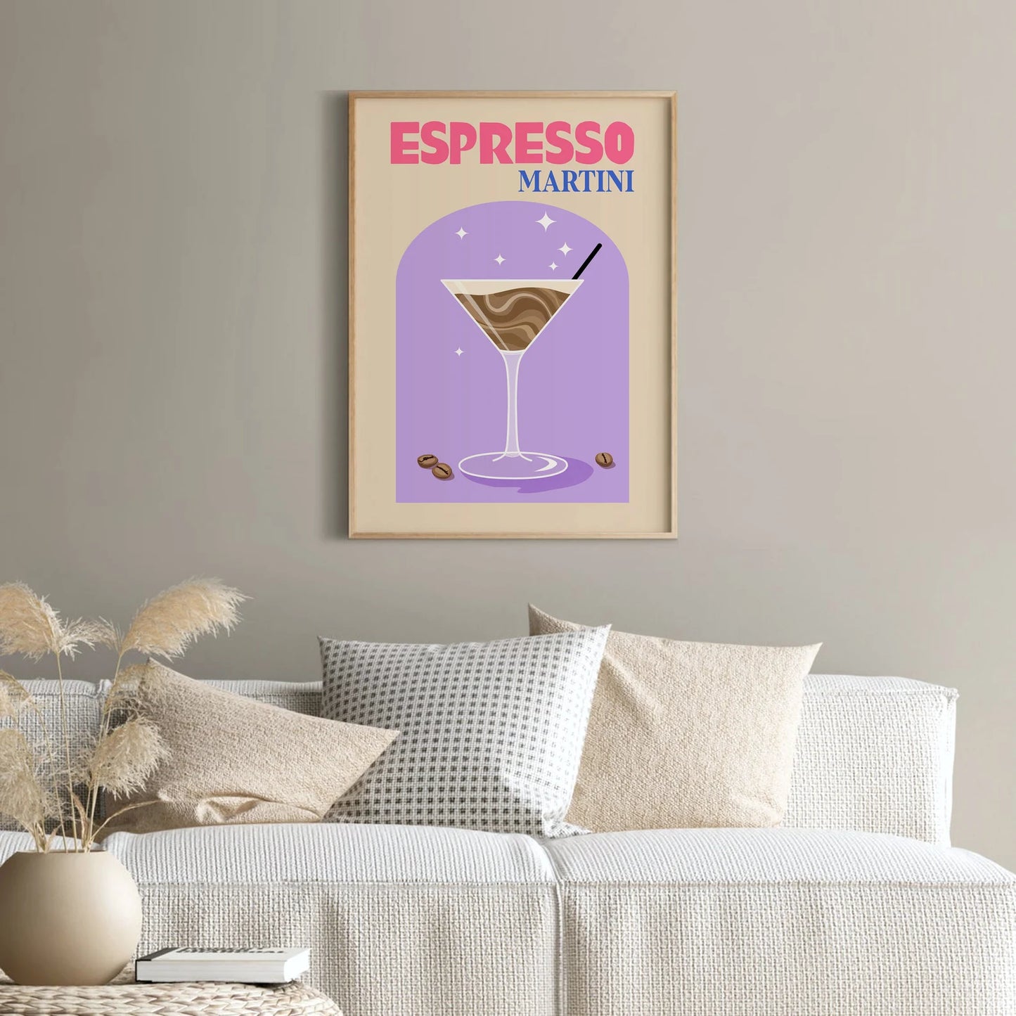 Espresso Martini Retro Cocktail Wall Art
