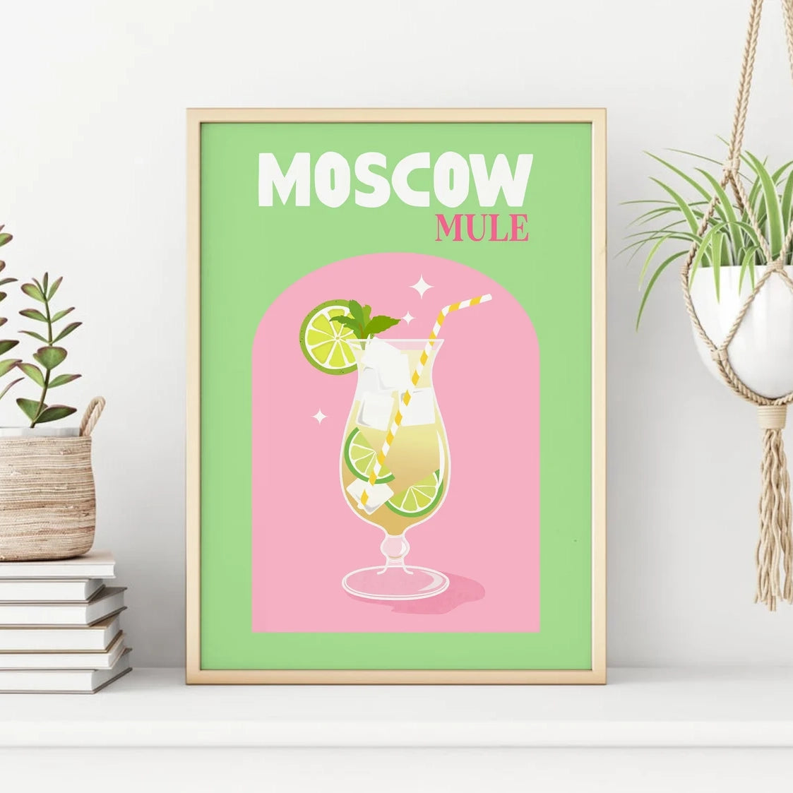 Moscow Mule Retro Cocktail Wall Art