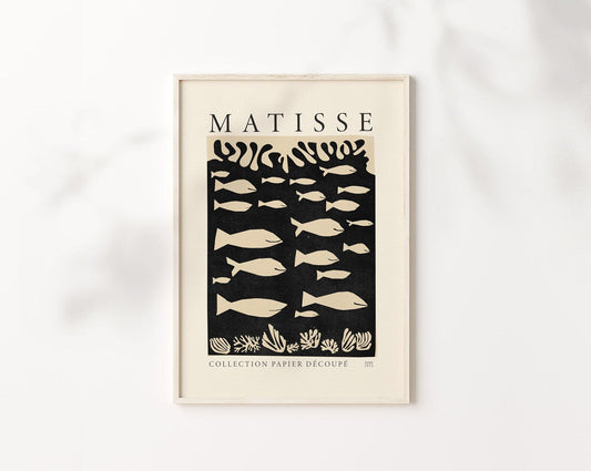 Henri Matisse Aquarium Inspired Exhibition Collages Art Poster Henri Matisse Abstract Printable Wall Art La Gerbe Vintage Exhibition Poster