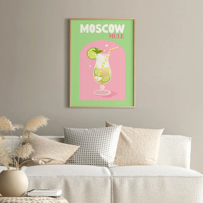 Moscow Mule Retro Cocktail Wall Art