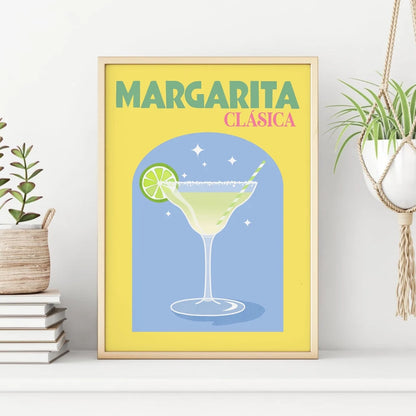 Margarita Cocktail Retro Wall Art