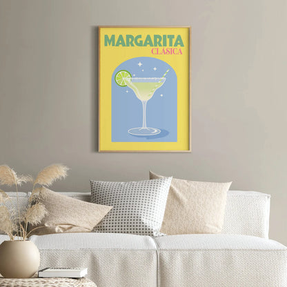 Margarita Cocktail Retro Wall Art