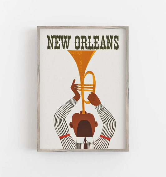New Orleans Jazz Music Vintage Wall Art