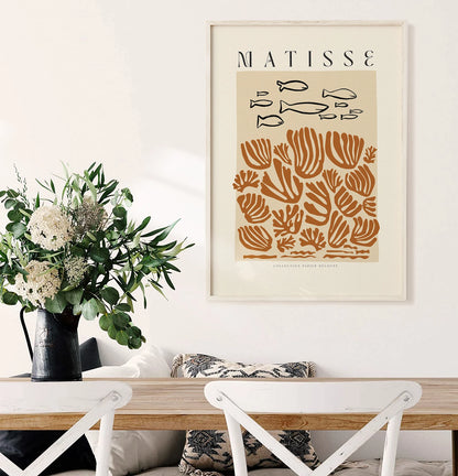 Matisse Cutouts Exhibition Poster, Matisse Leaf Digital Download, Henri Matisse Poster, Fish Printable Art, Beach House Print