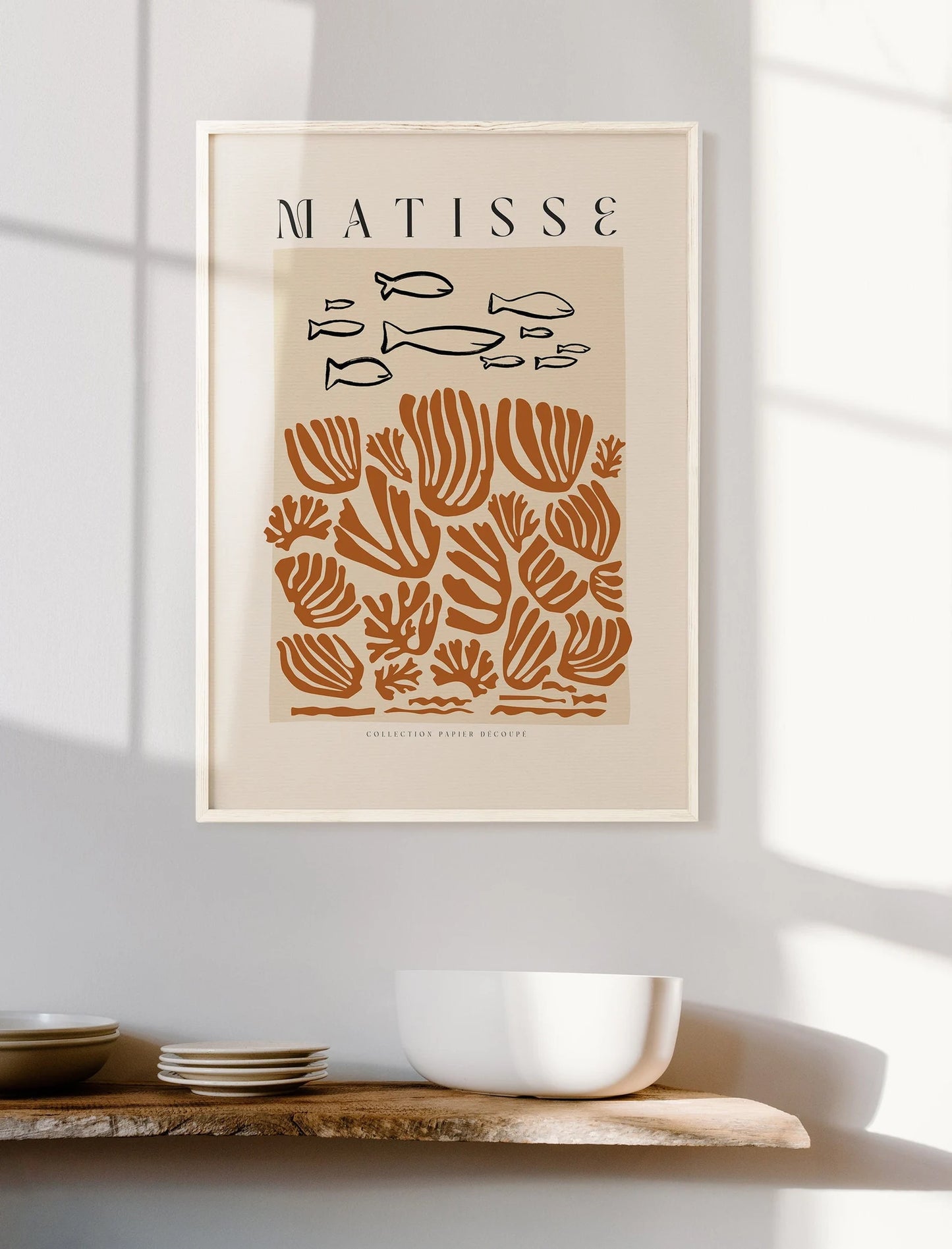 Matisse Cutouts Exhibition Poster, Matisse Leaf Digital Download, Henri Matisse Poster, Fish Printable Art, Beach House Print