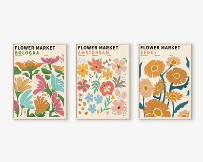 Flower Market Set of 12 Posters