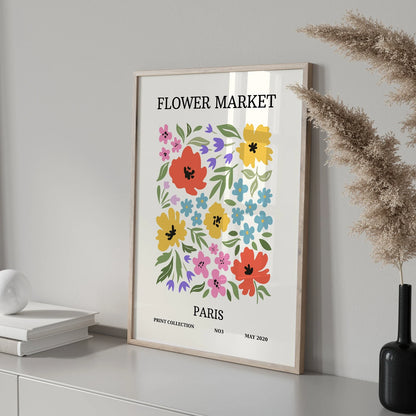 Flower Market Print Set of 9, Botanical Wall Art, Floral Drawing Posters, Flower Market Poster, Botanical Print Set, Floral DIGITAL DOWNLOAD