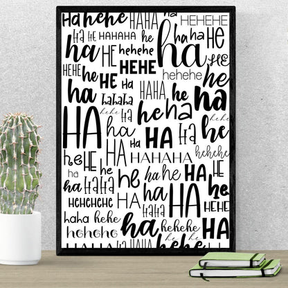 Funny Humorous Typography Wall Art Poster