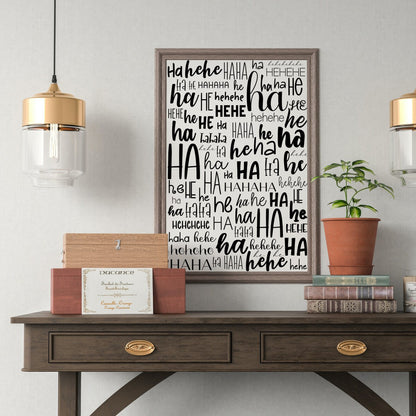 Funny Humorous Typography Wall Art Poster