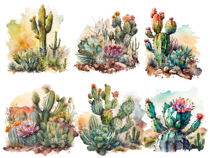 Southwest Cactus Clipart Desert Graphics