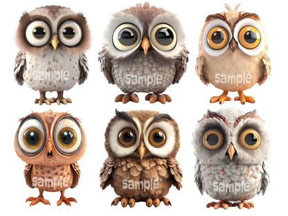 Cute 3D Owl Clipart